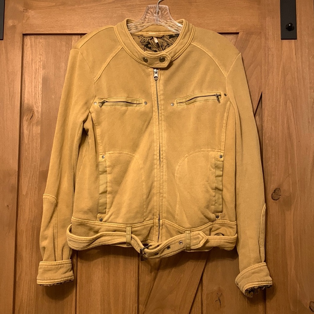 Free People Mustard Utility Jacket, Size S